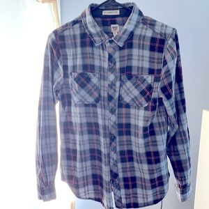Blue flannel style shirt